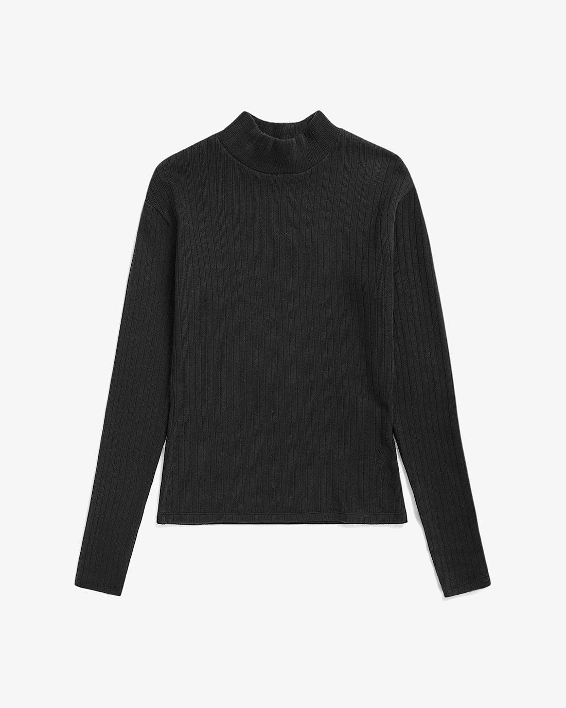 Black long-sleeved shirt made of 100% organic cotton by Rotholz