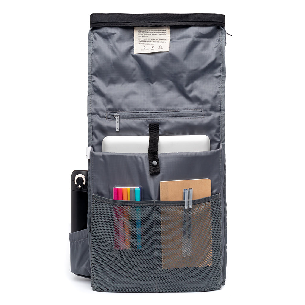 Schwarzer Rucksack Roll 19l von Lefrik