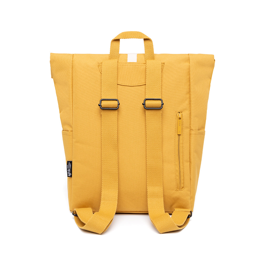 Yellow Roll Mini backpack made from recycled PET from Lefrik