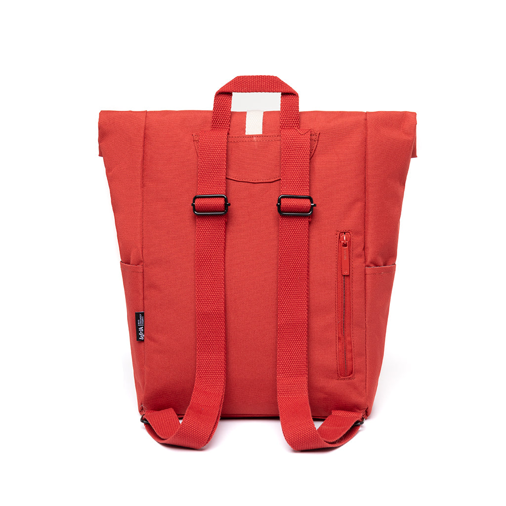 Red Roll Mini backpack made from recycled PET from Lefrik