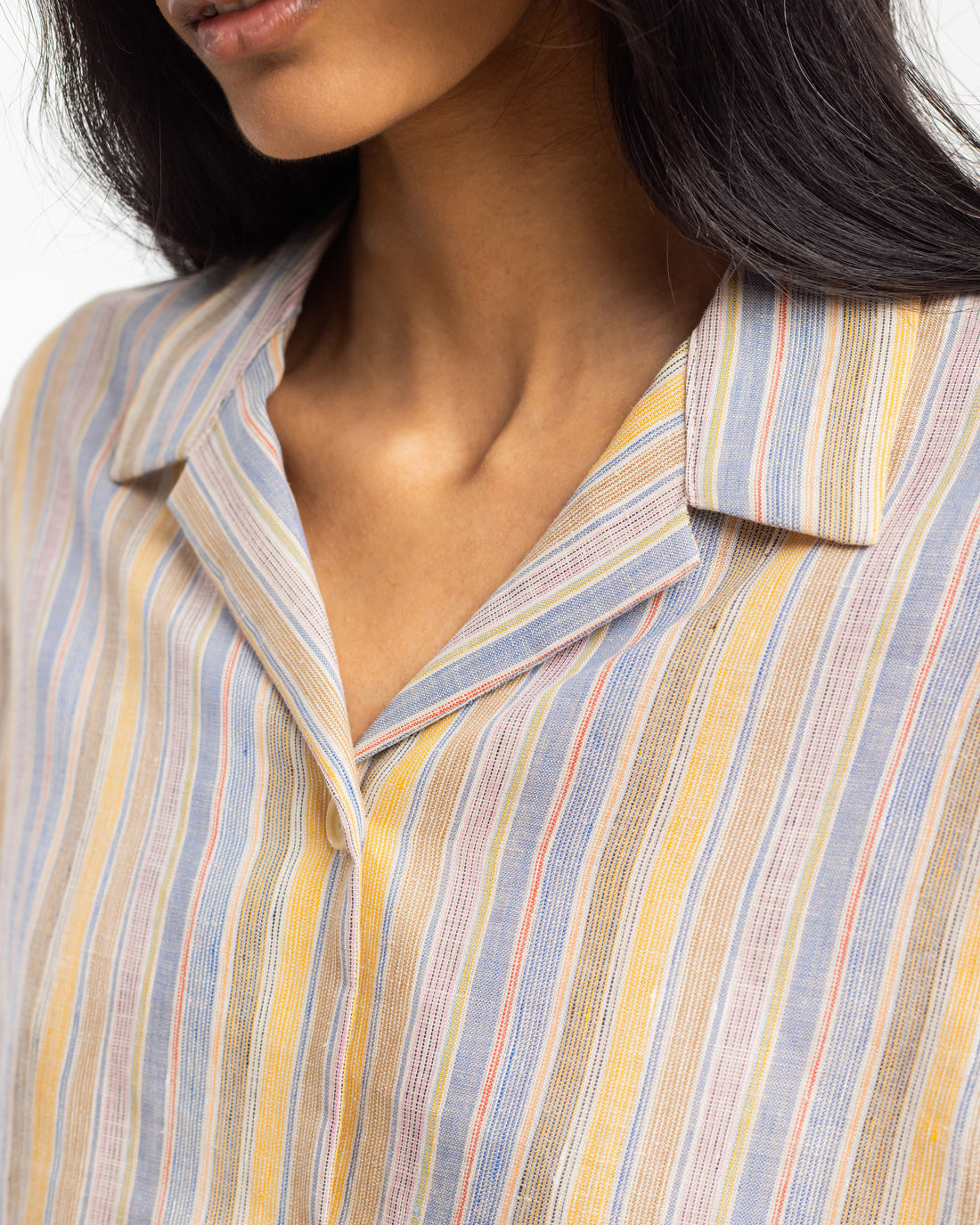 Striped shirt made of 100% organic cotton & linen by Rotholz