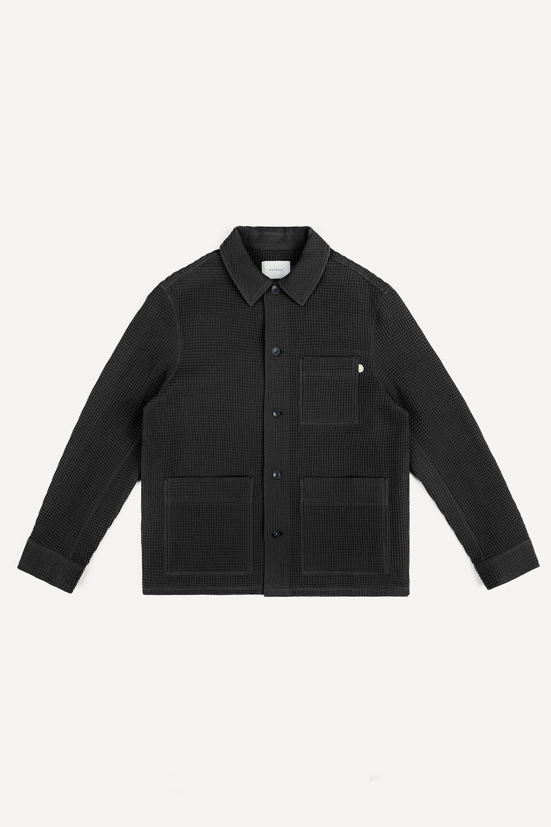 Schwarze Jacke Workwear Waffle aus 100% Bio-Baumwolle von Rotholz