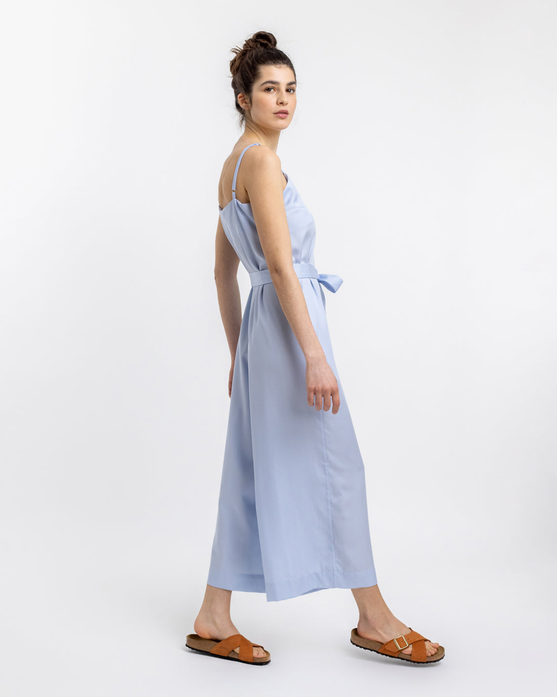 Hell-blauer, ärmelloser Jumpsuit aus 100% Tencel Lyocell von Rotholz