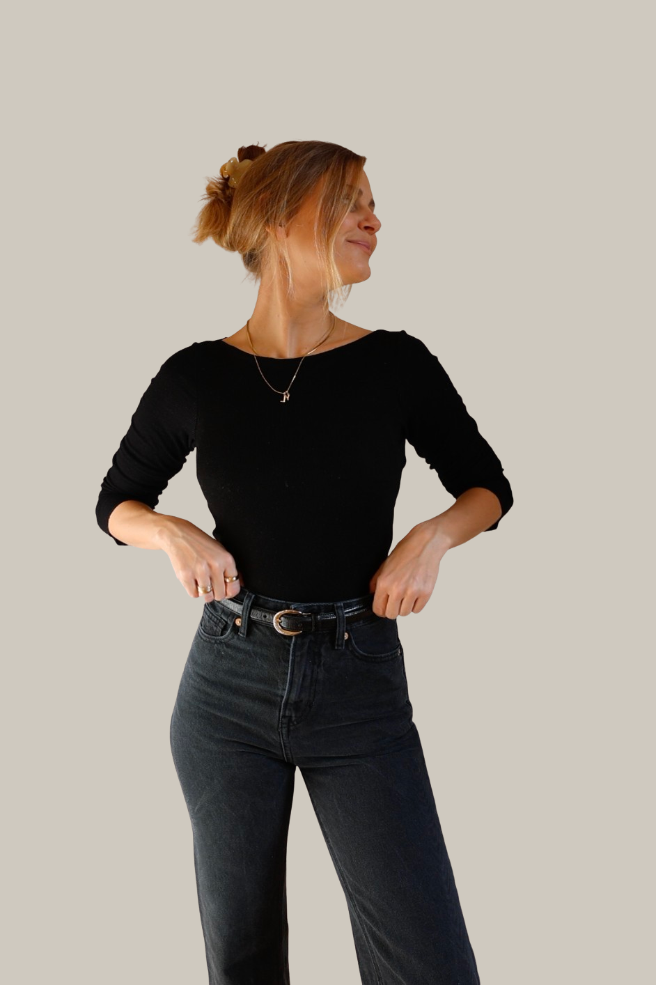 BOATNECK LONGSLEEVE RIB BLACK von Pura Clothing