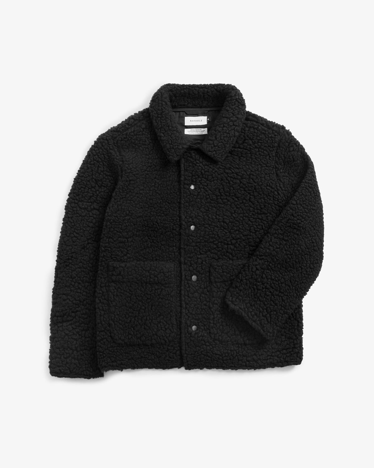 Sherpa Jacke aus Bio Wolle in Schwarz von Rotholz