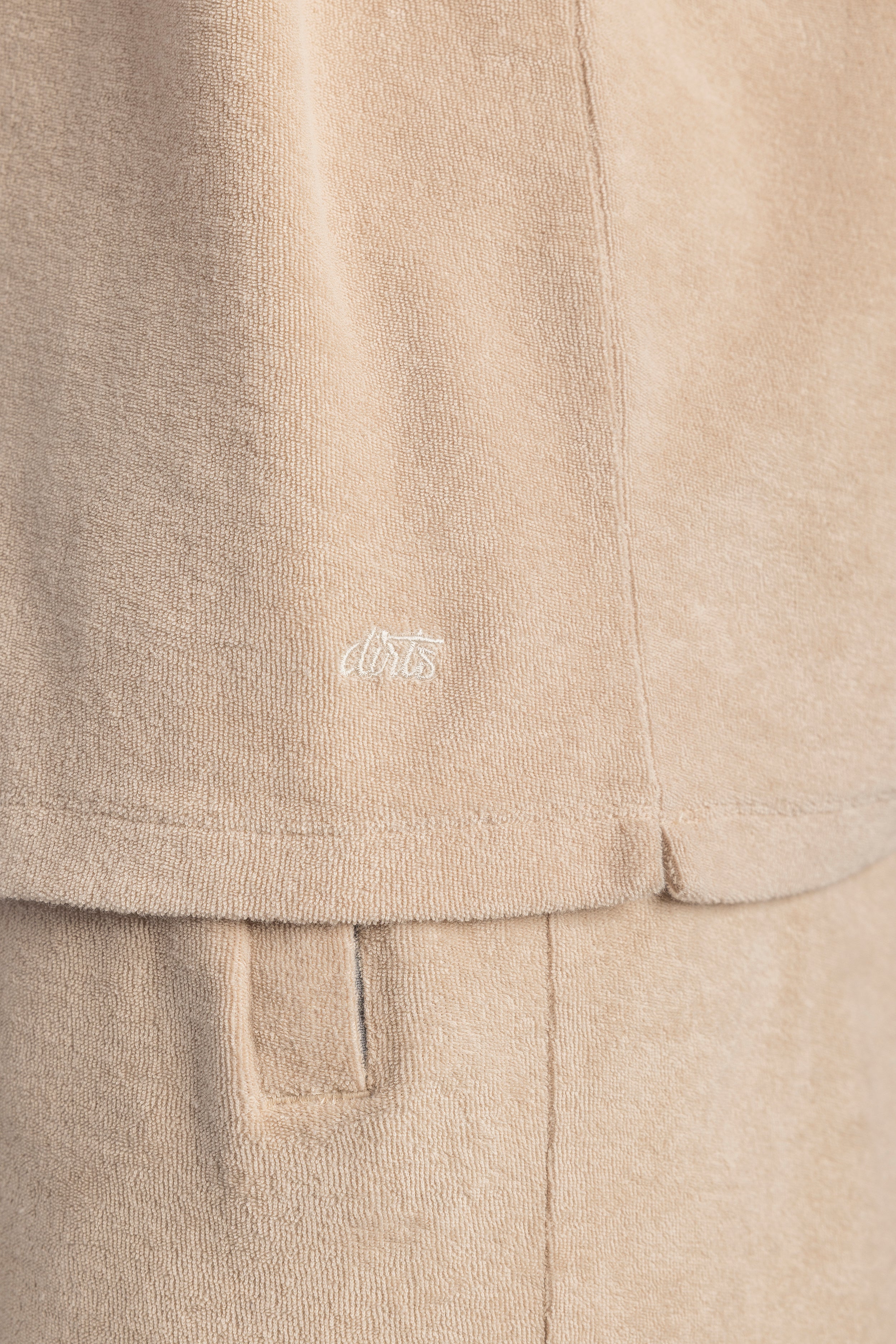 T-shirt beige Terry en coton 100% biologique de DIRTS