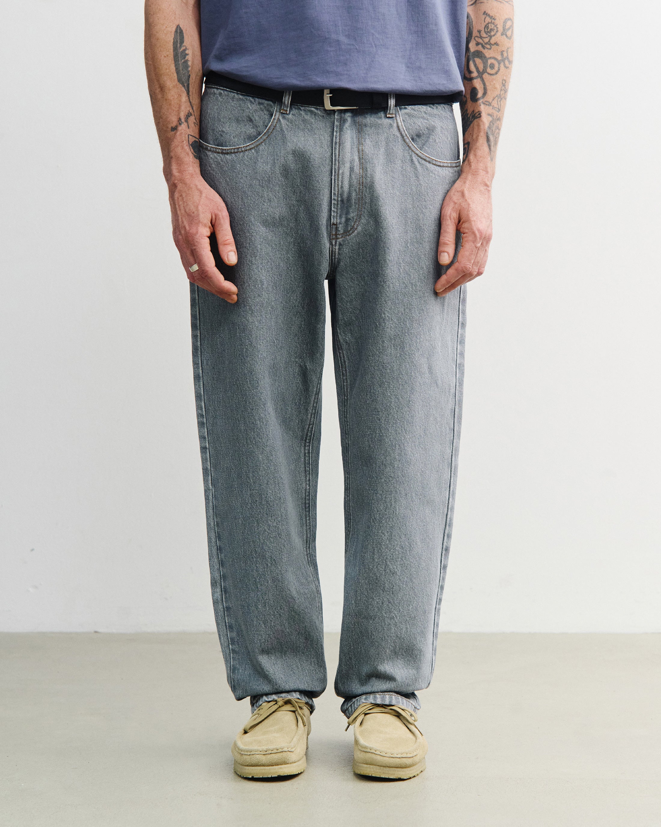 Graue Jeans Straight Leg aus 100% Bio-Baumwolle von Rotholz