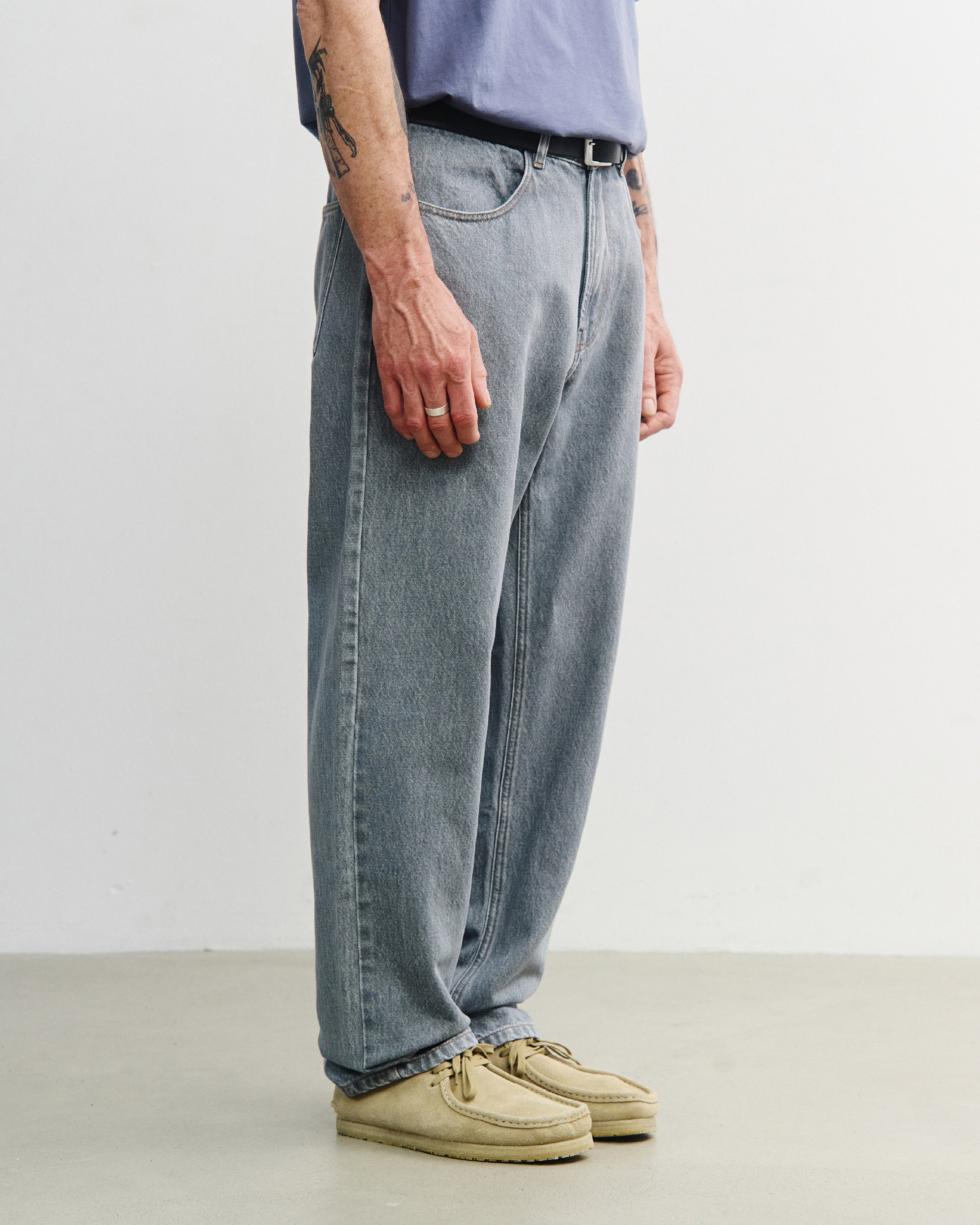 Graue Jeans Straight Leg aus 100% Bio-Baumwolle von Rotholz
