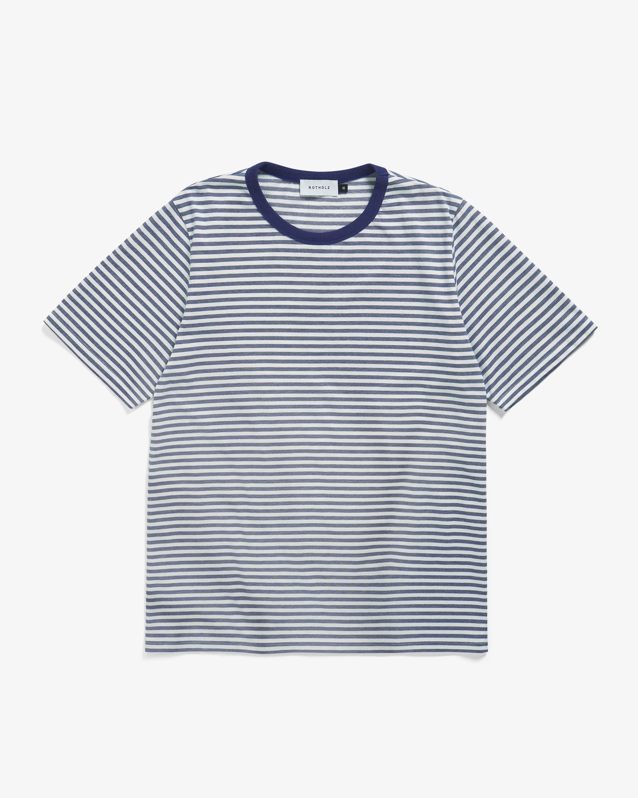 Blaues gestreiftes T-Shirt aus Bio-Baumwolle von Rotholz