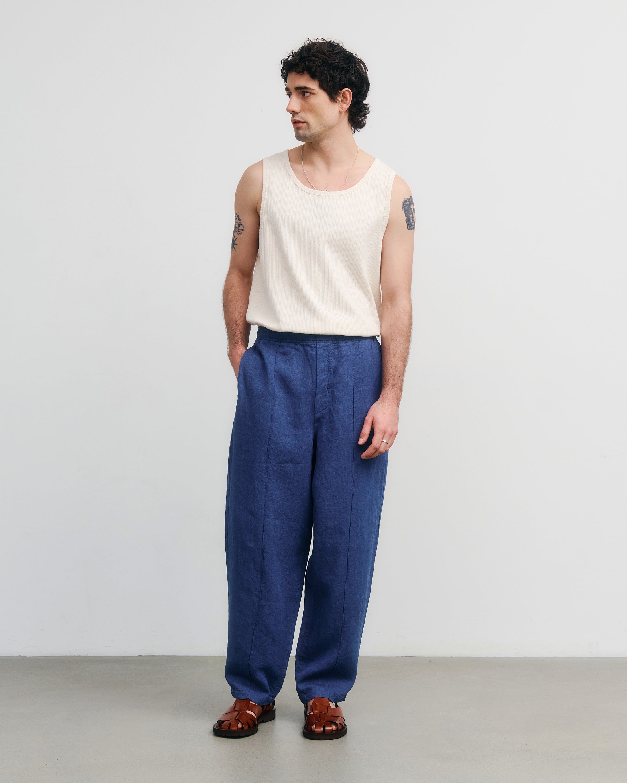 Weisses geripptes Top aus Bio-Baumwolle von Rotholz