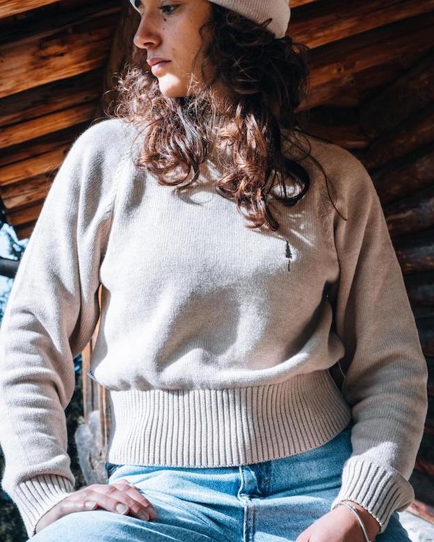TreePullover Cosy Women Beige - PULLOVER - NIKIN