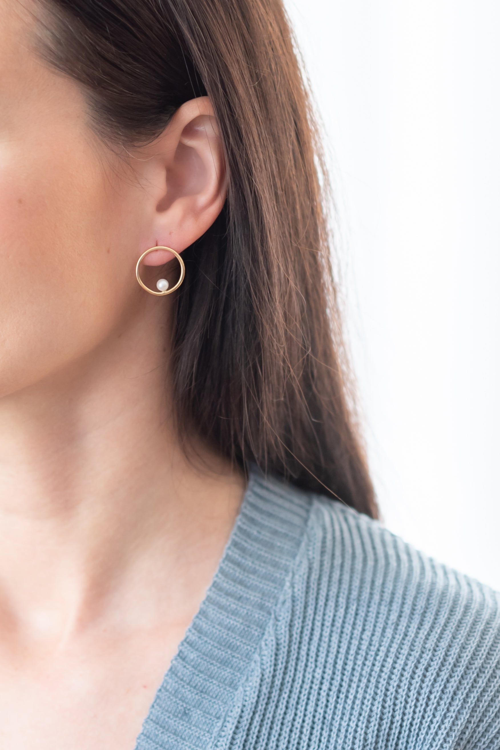 Billabong Boucles d'oreilles rondes avec perle - Petites
