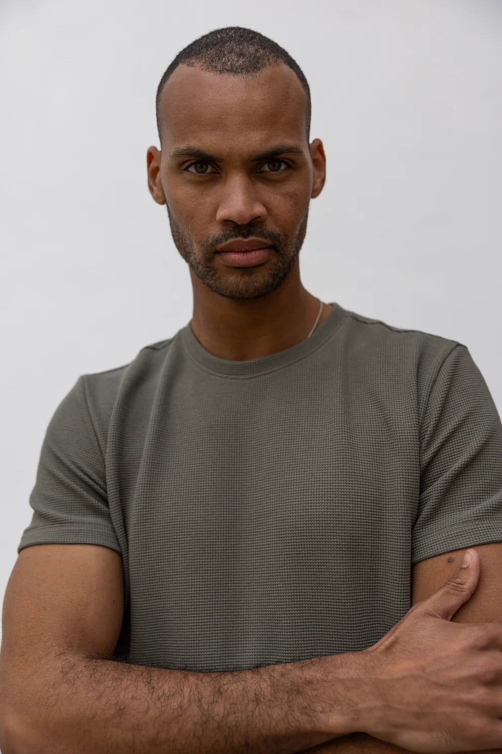 Waffle Piqué Set Dusty Olive made from organic cotton by DIRTS