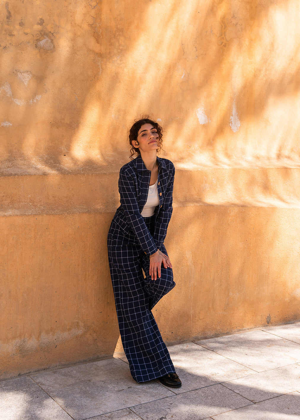 Komana Jacke Leigh Organic Cotton Blue Check