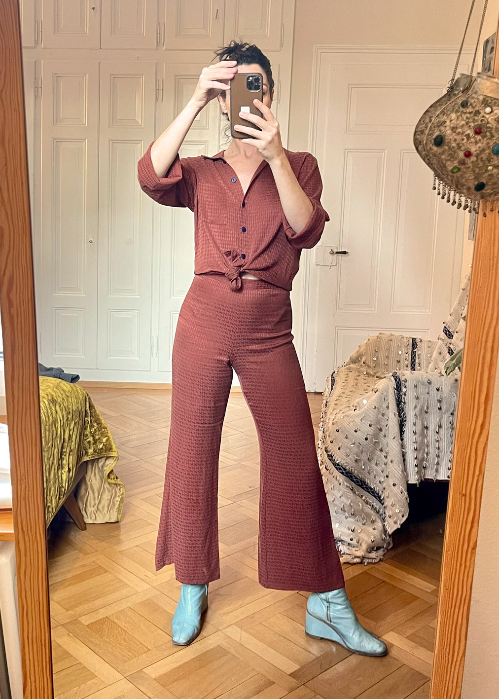 Vasco Blouse Jacquard Rust KOMANA