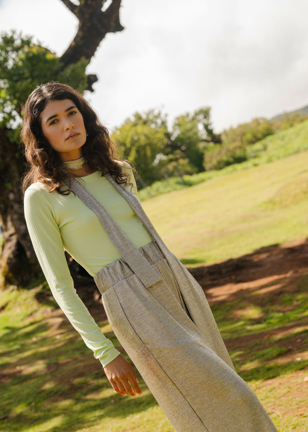 Glitzer Hose Milan Desert Disco aus recyceltem Polyster von Komana