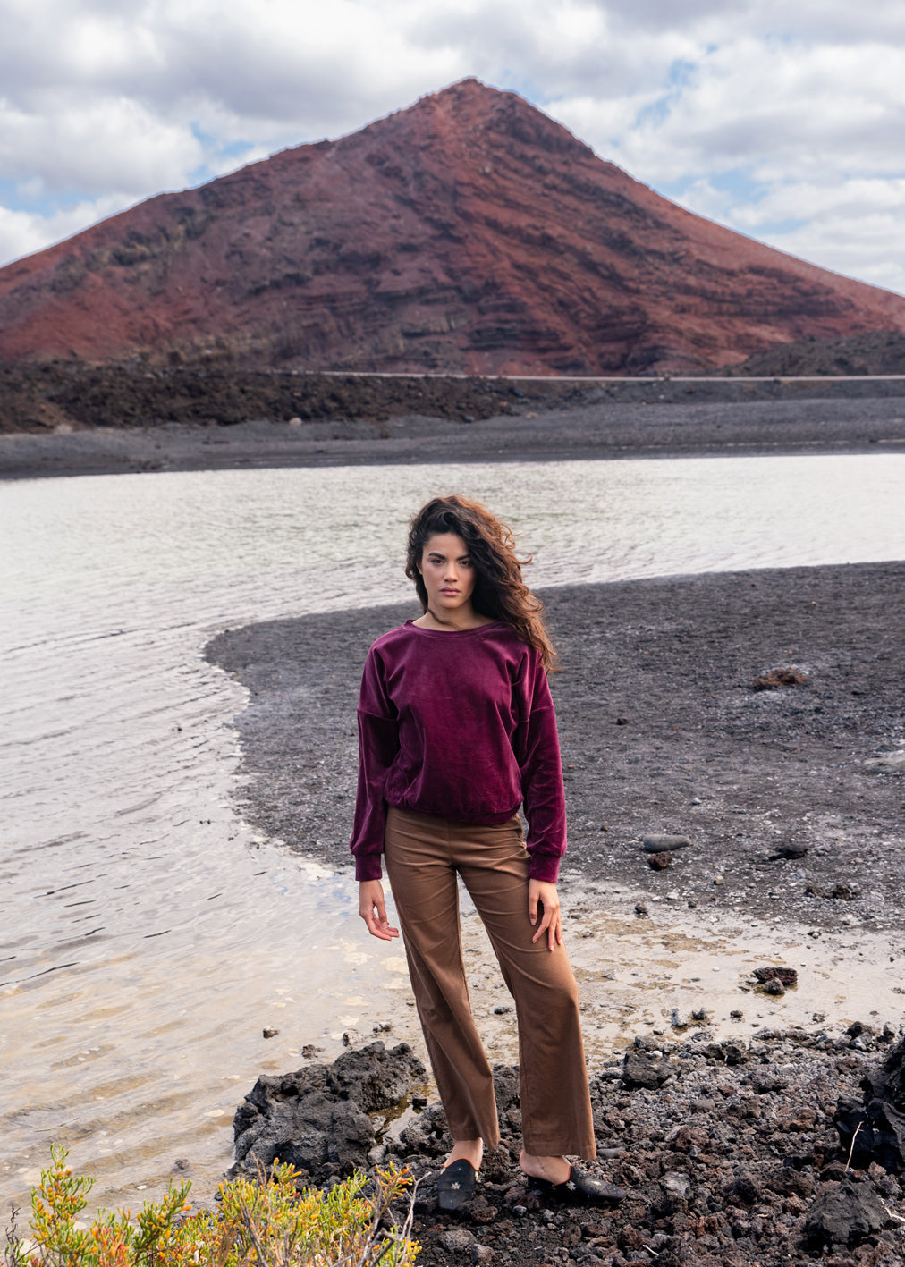 Sunday Jumper Moonlit Plum en coton 100% biologique de Komana
