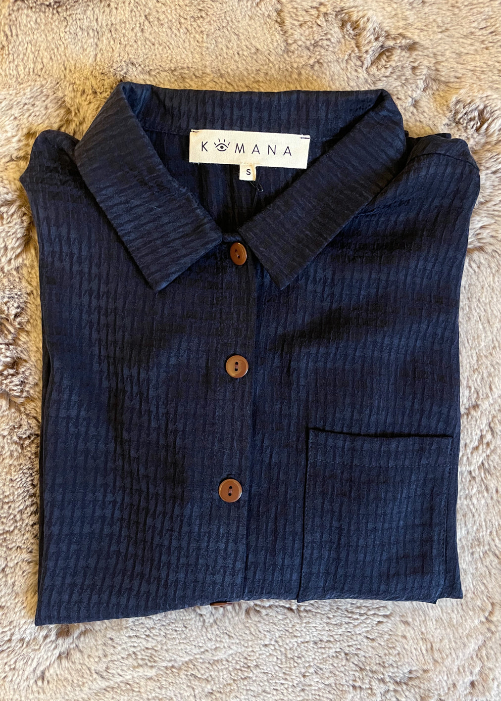 Vasco Blouse Navy KOMANA