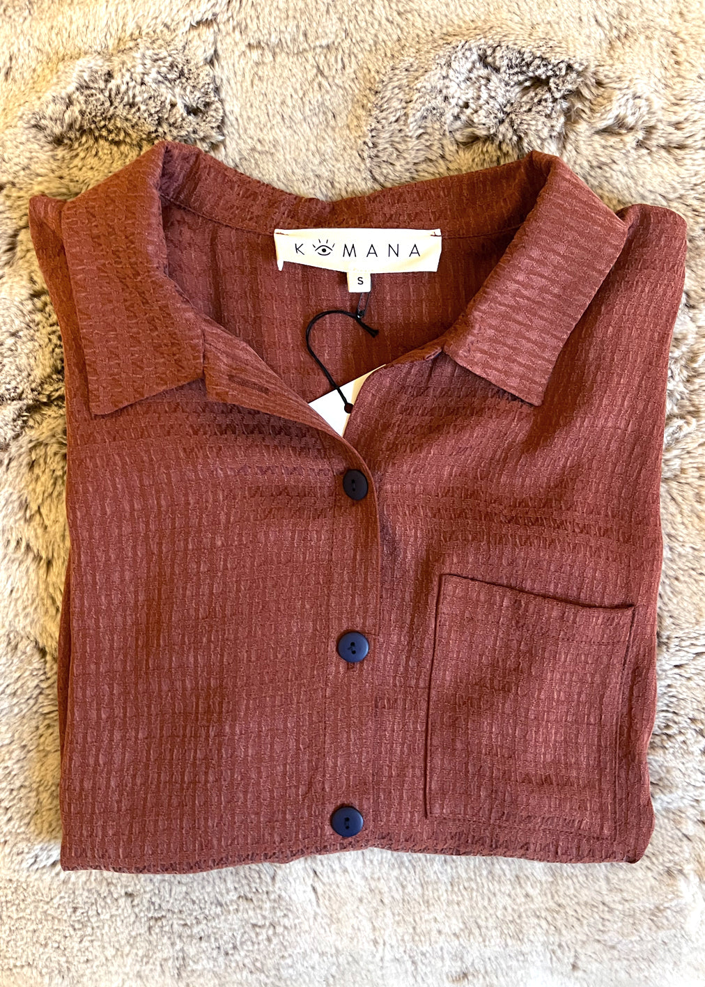 Vasco Blouse Jacquard Rust KOMANA