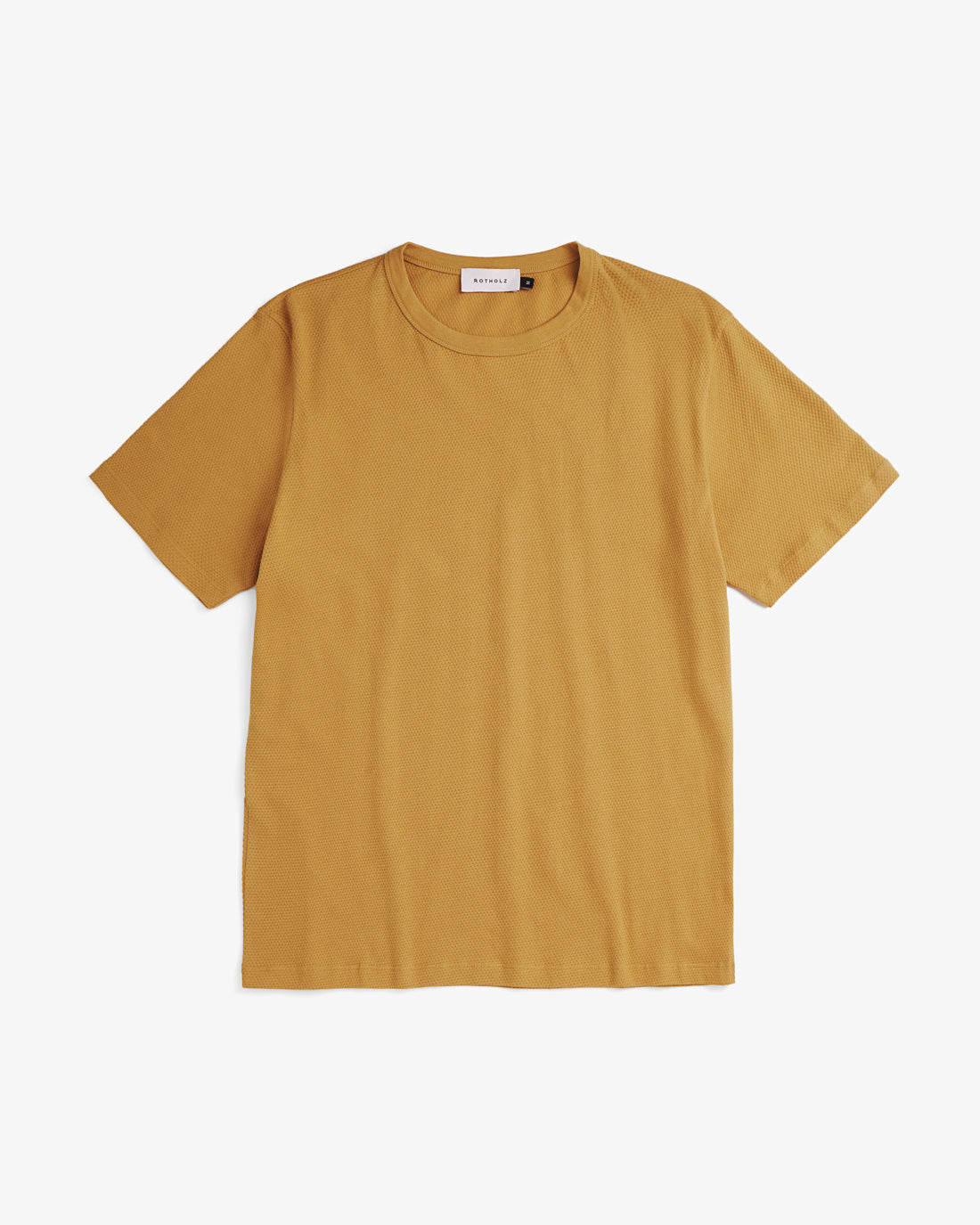 Gelbes Waffel T-Shirt aus 100% Bio-Baumwolle von Rotholz