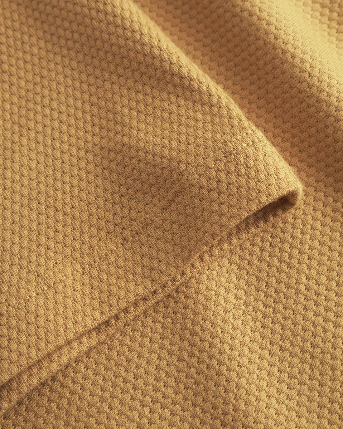 Yellow waffle T-shirt made from 100% organic cotton by Rotholz