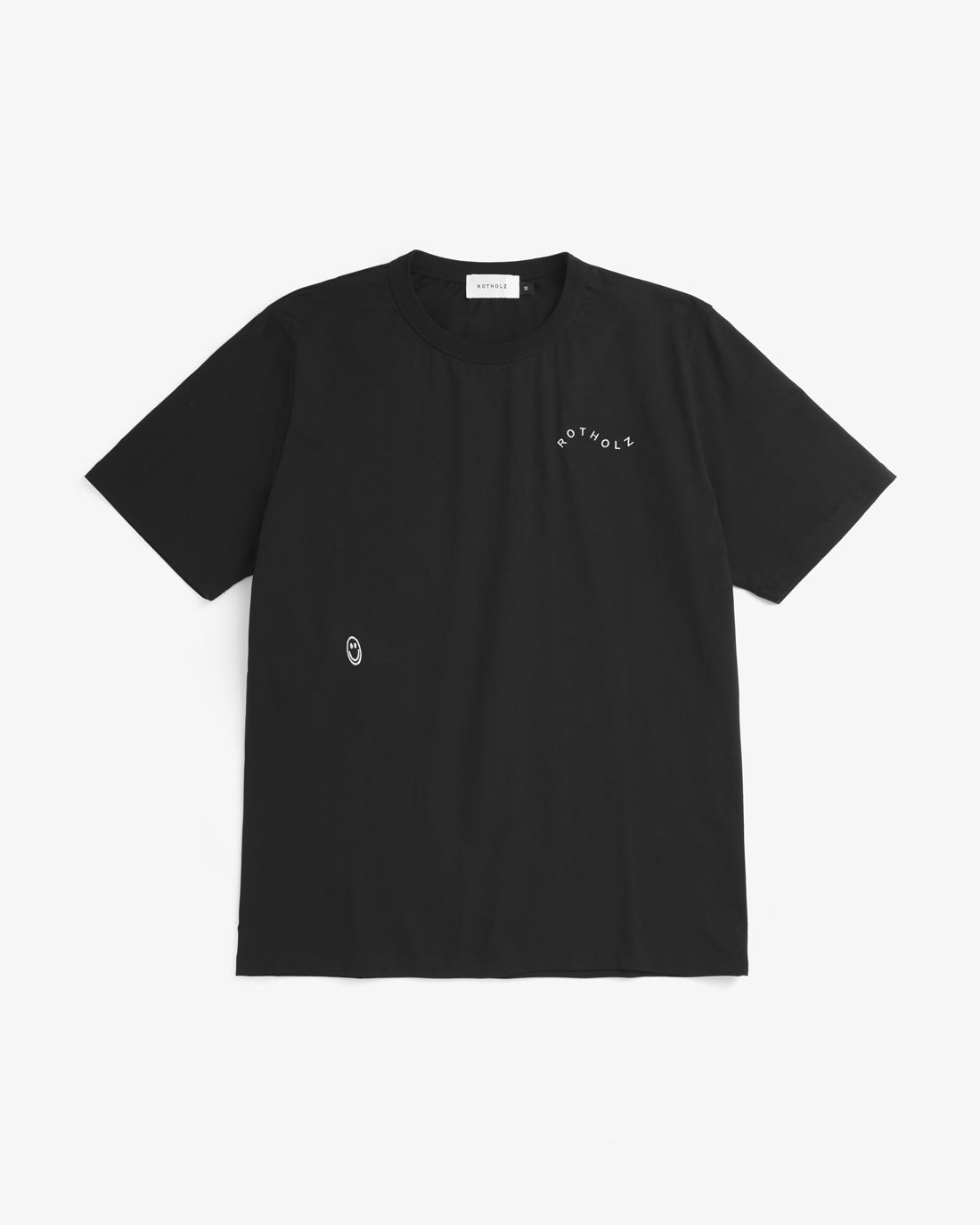 Schwarzes T-Shirt Wavy Logo aus 100% Bio-Baumwolle von Rotholz