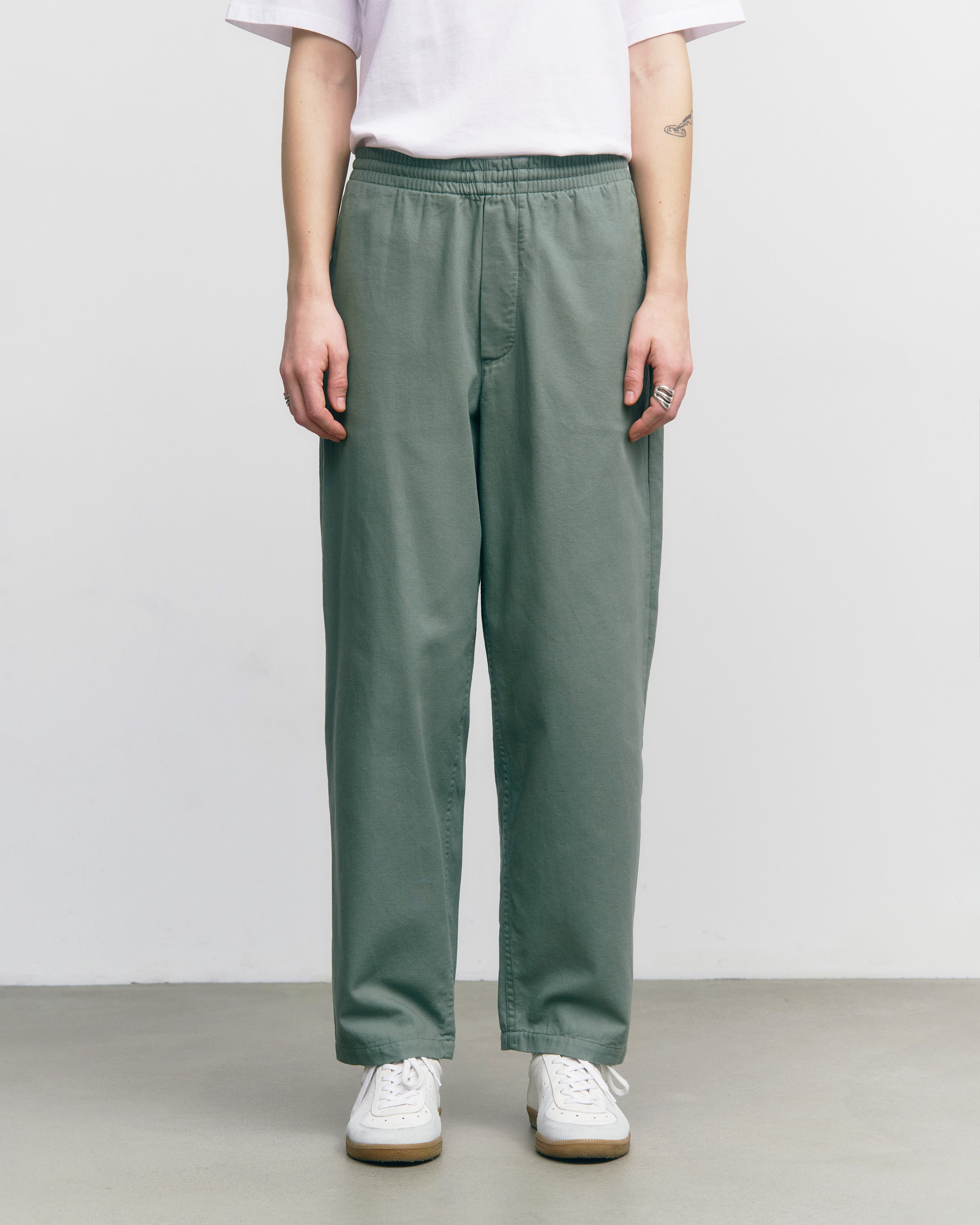 Rotholz organic cotton green trousers