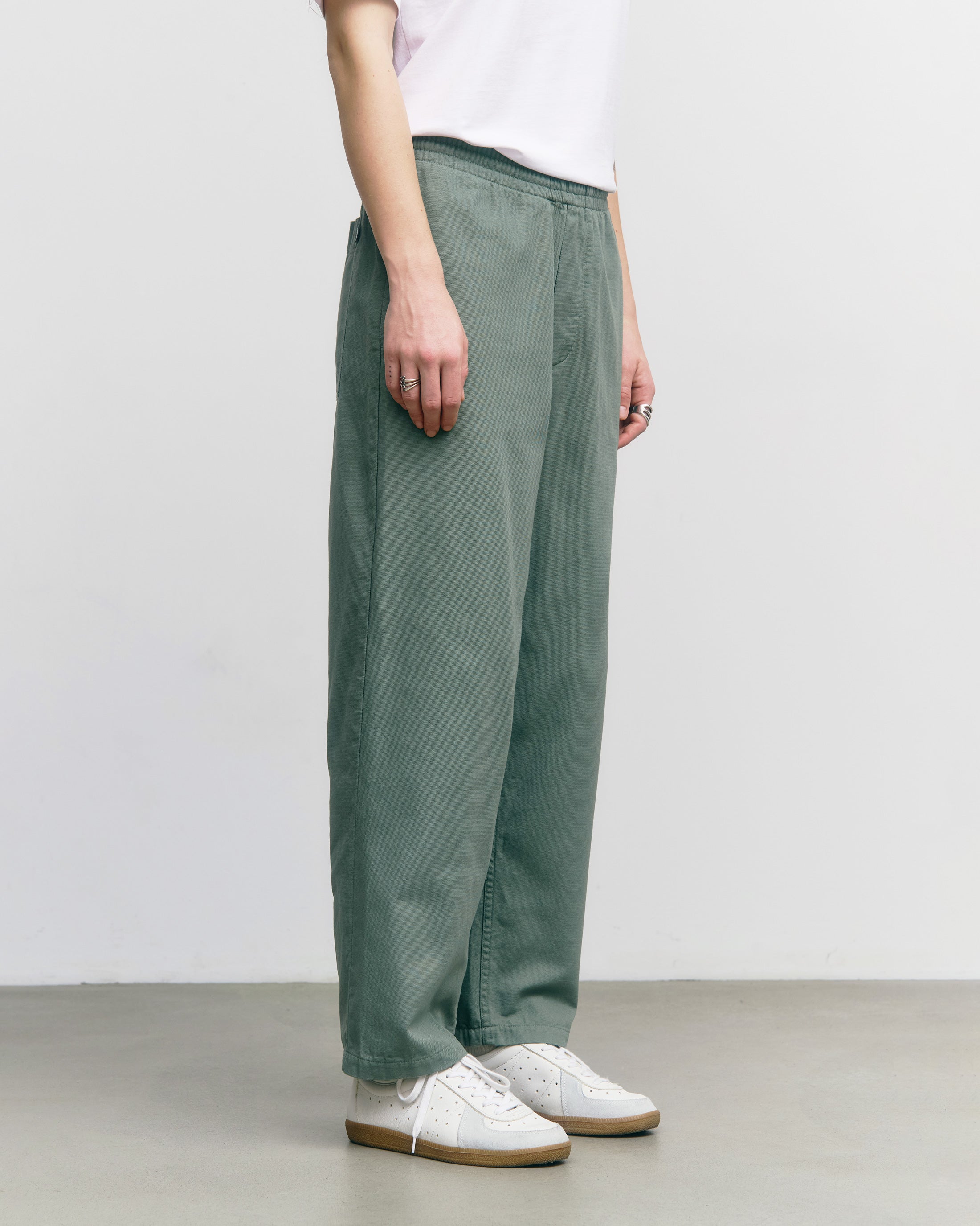 Rotholz organic cotton green trousers