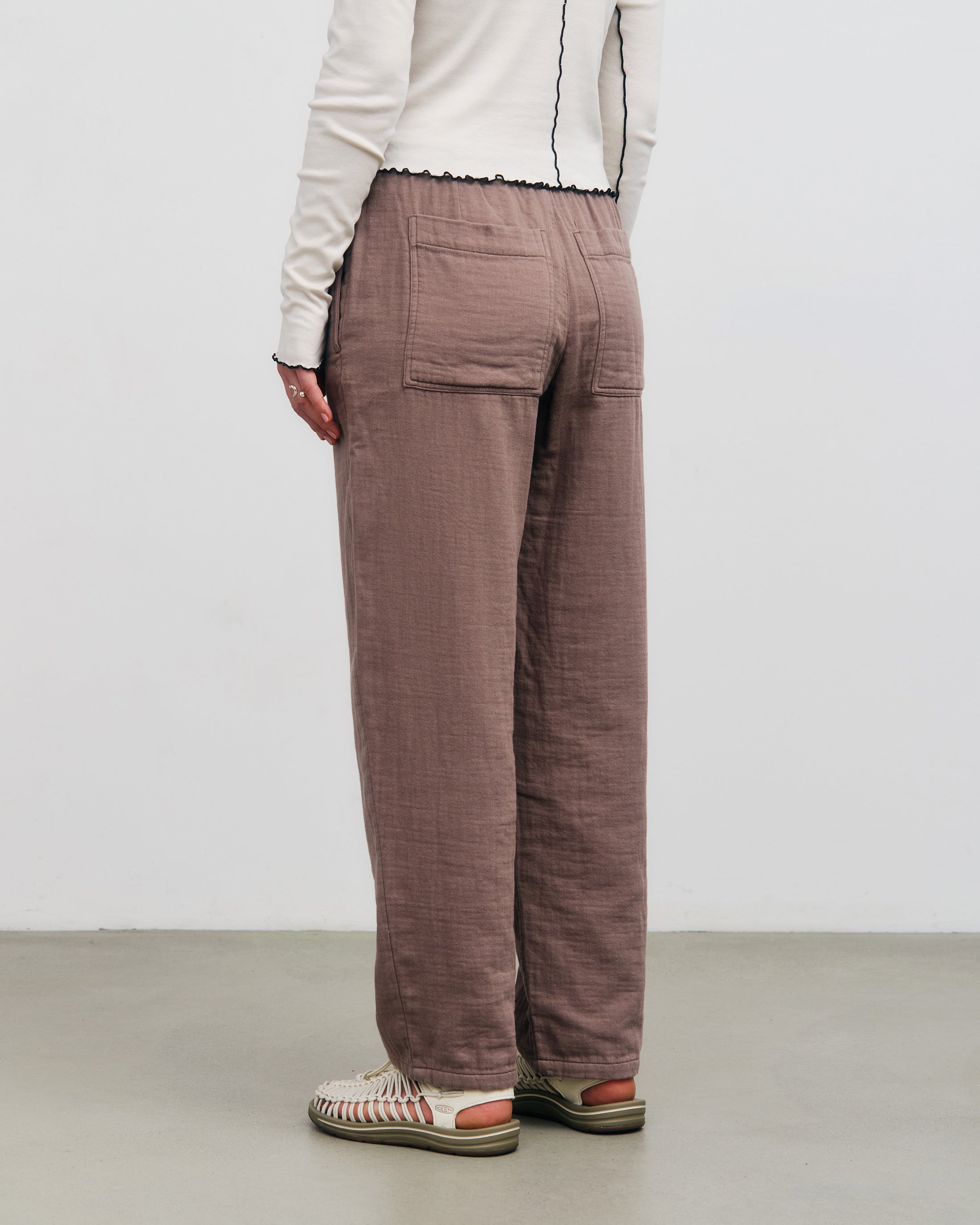 Braune Weite Hose aus 100% Bio- Baumwolle von Rotholz