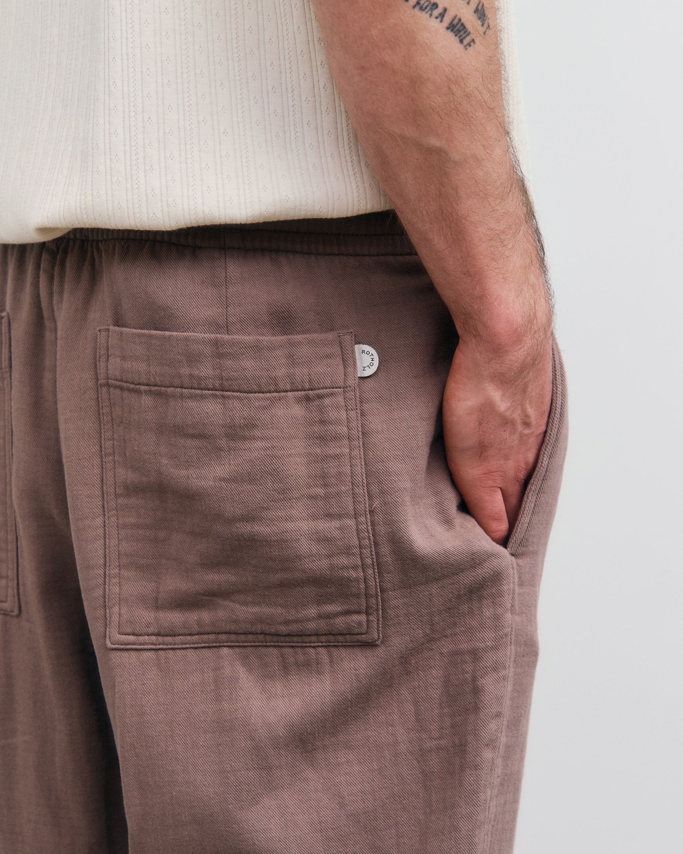 Braune Weite Hose aus 100% Bio-Baumwolle von Rotholz