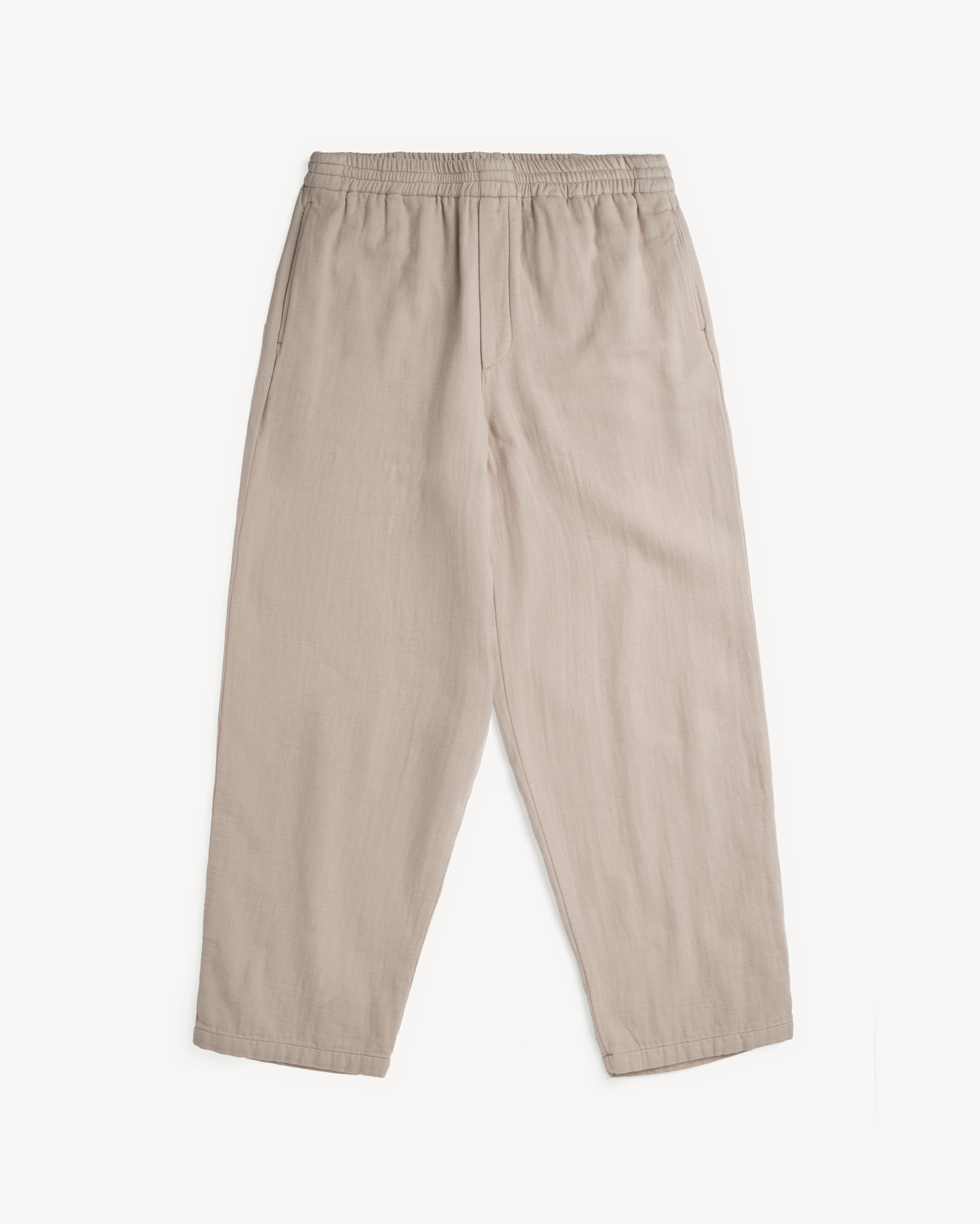 Beige wide trousers made from 100% organic cotton by Rotholz