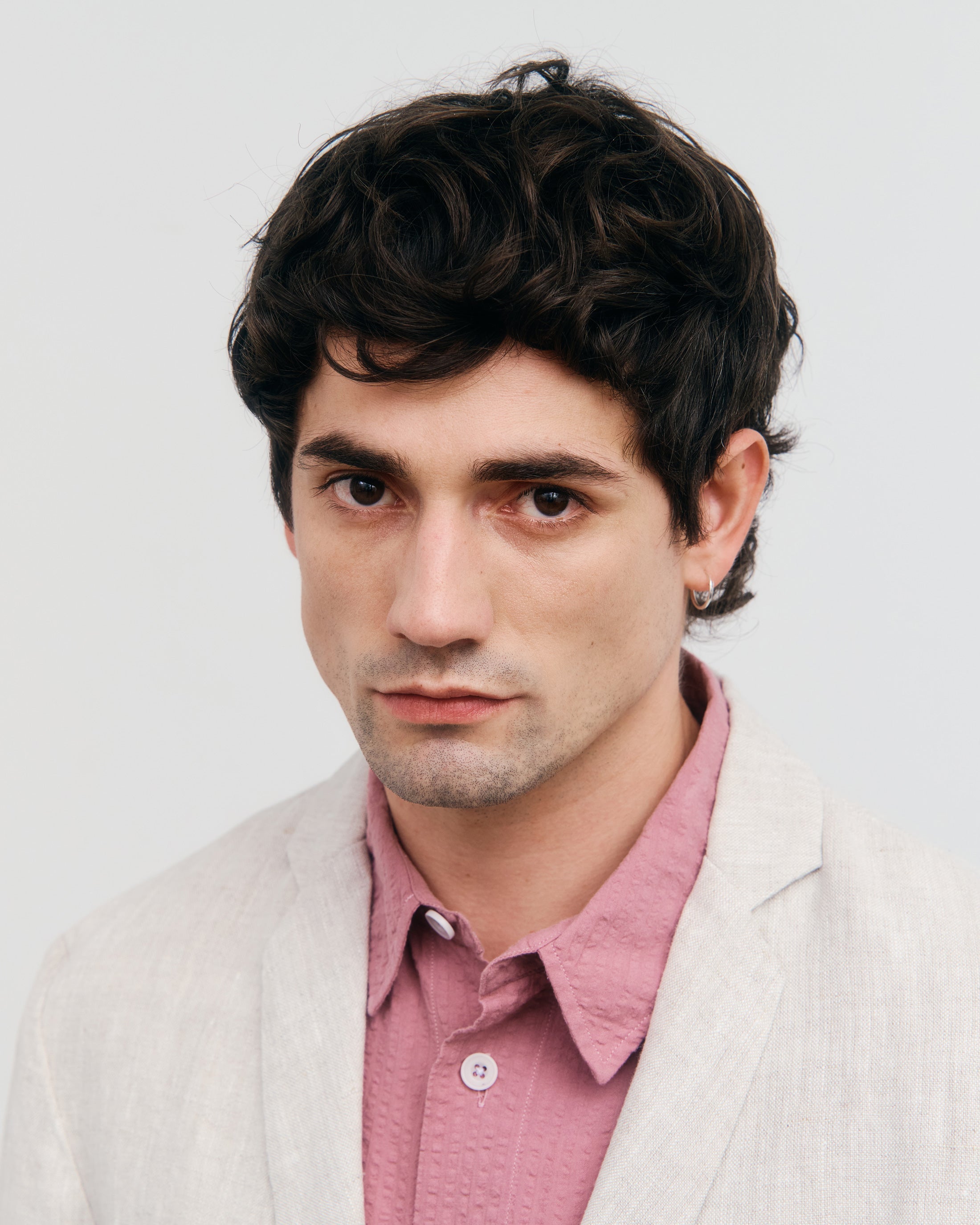 Heller Blazer aus Bio-Baumwolle und Leinen von Rotholz