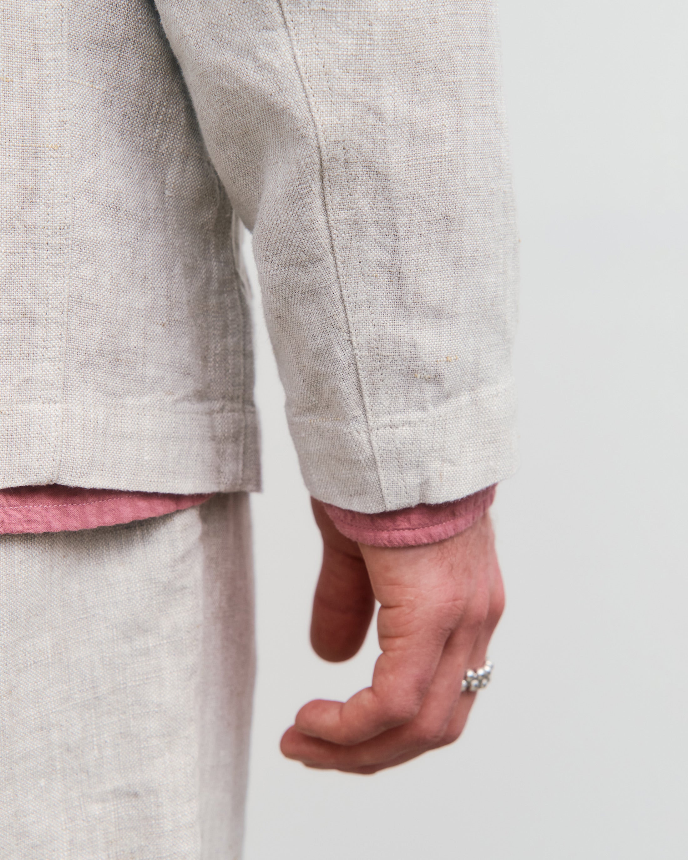 Heller Blazer aus Bio-Baumwolle und Leinen von Rotholz