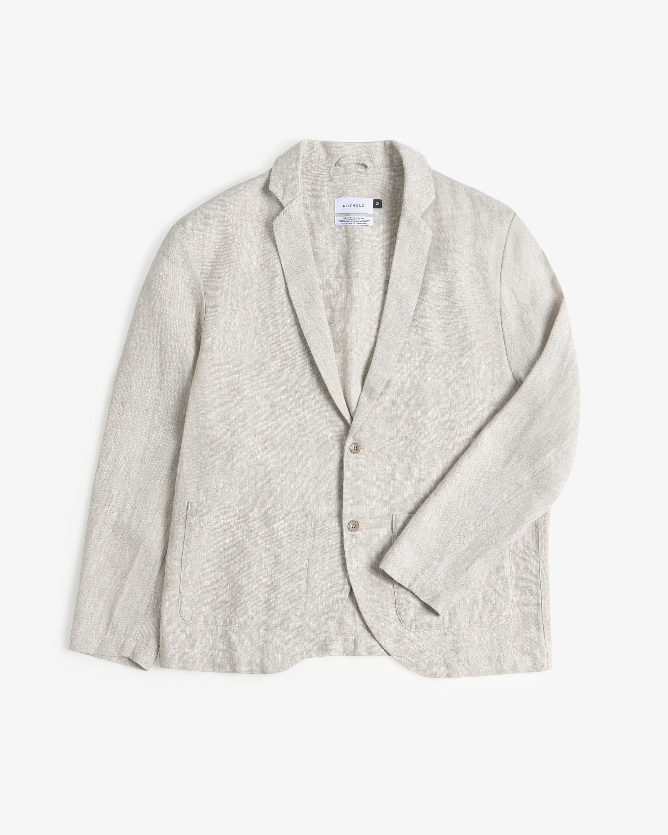 Heller Blazer aus Bio-Baumwolle und Leinen von Rotholz