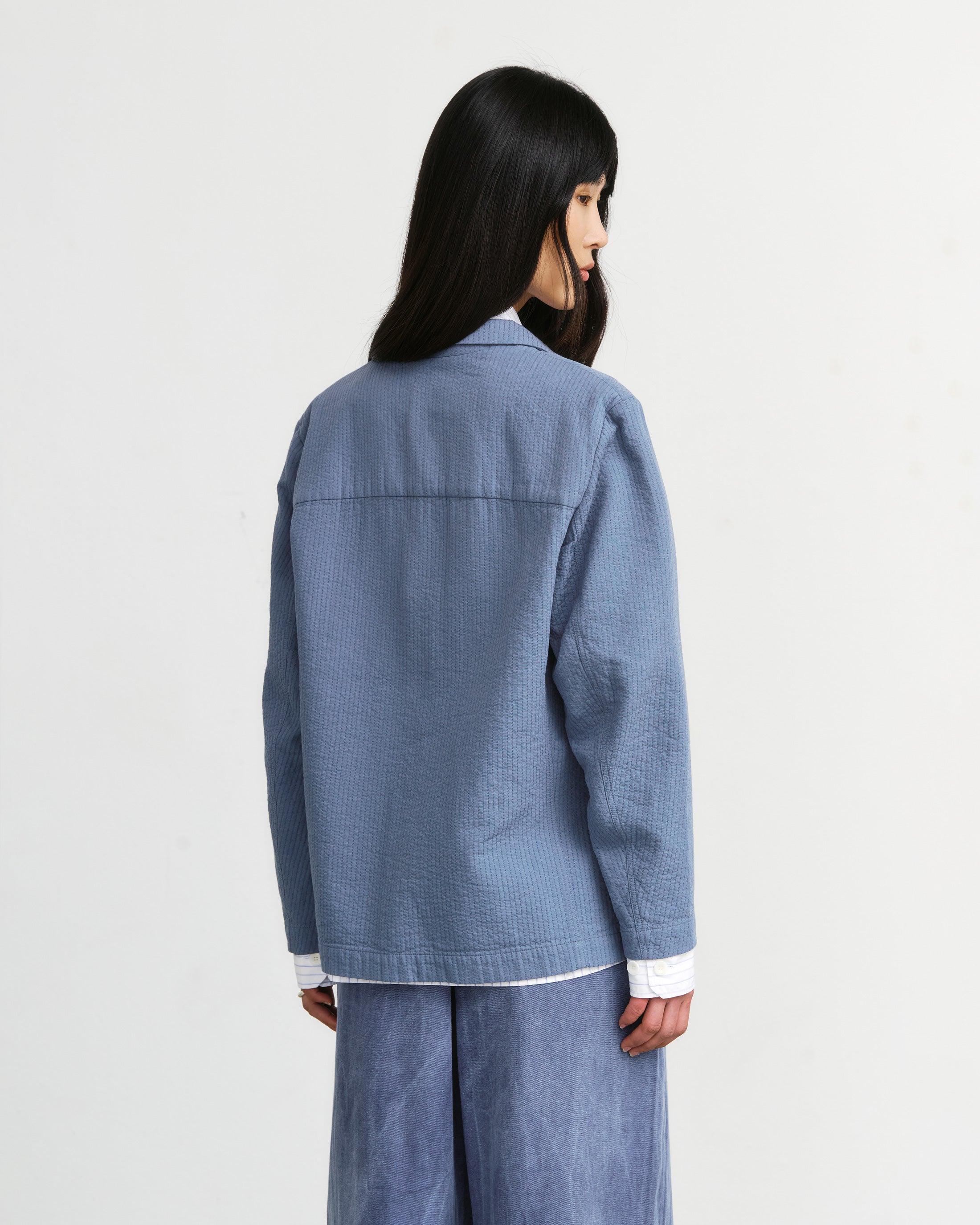 Workwear Blazer Organic Cotton - Light Blue
