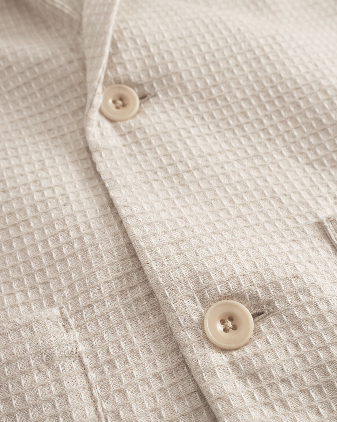 Beige blazer casual waffle made of 100% organic cotton by Rotholz