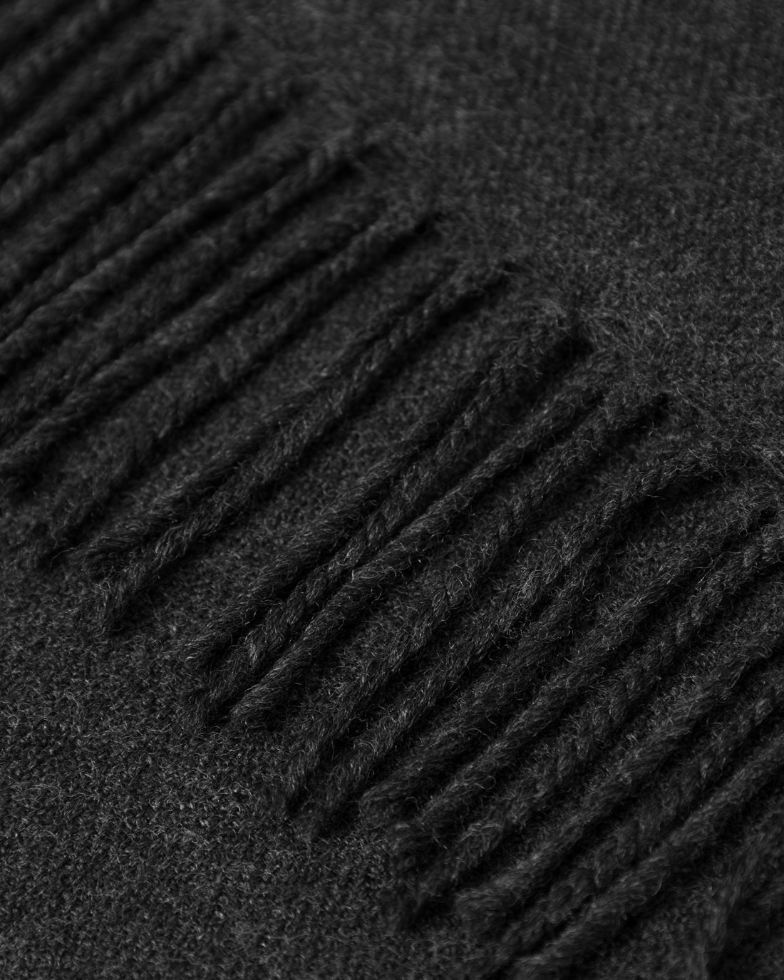 Webschal Merinowolle - Anthrazit von Rotholz