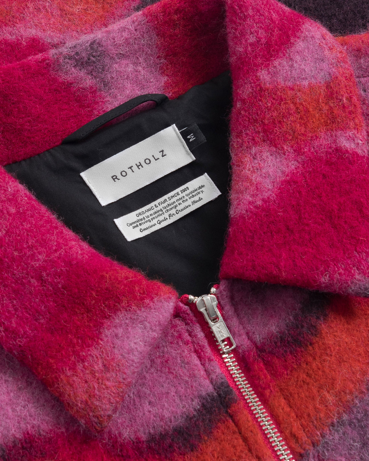 Workwear Jacke Wollmischung (Bio Wolle und Bio Baumwolle) in Wavy Pink von Rotholz
