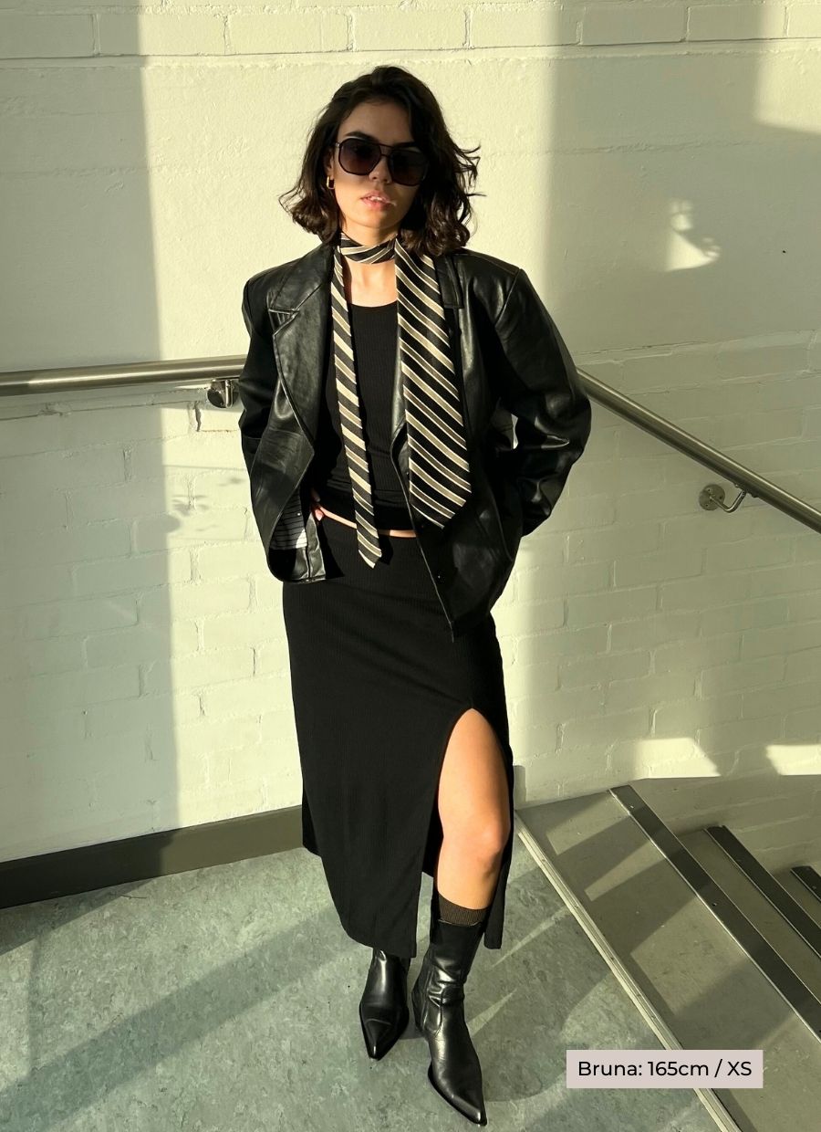 Amara Midi Skirt - Black - Narah Soleigh | Luxe Line