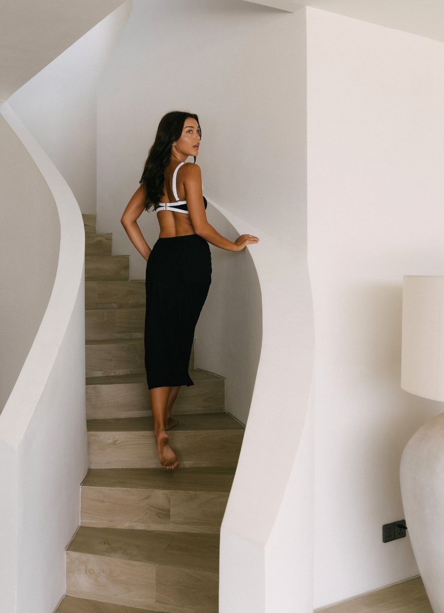 Amara Midi Skirt - Black - Narah Soleigh | Luxe Line