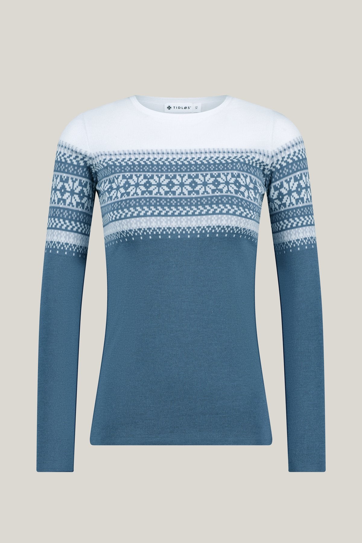 Gray-blue Astrid sweater made of Merino & Tencel from Tidløs
