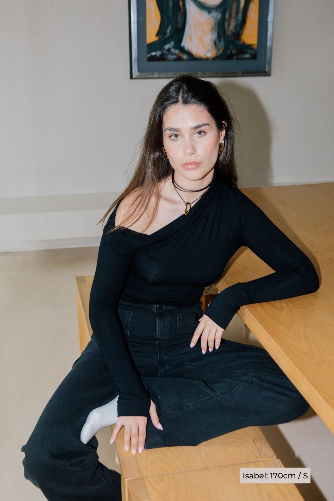 Asymmetrical Longsleeve Micro Modal – Black - Narah Soleigh | Luxe Line