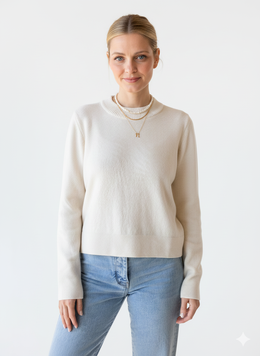 Weisser Pullover ATIN aus Bio-Baumwolle von Pura Clothing