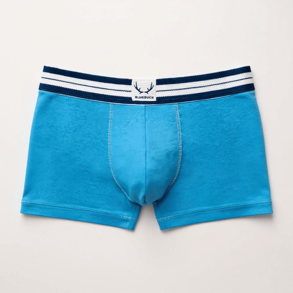 Boxer homme classique bleu ciel en coton bio - BLUEBUCK