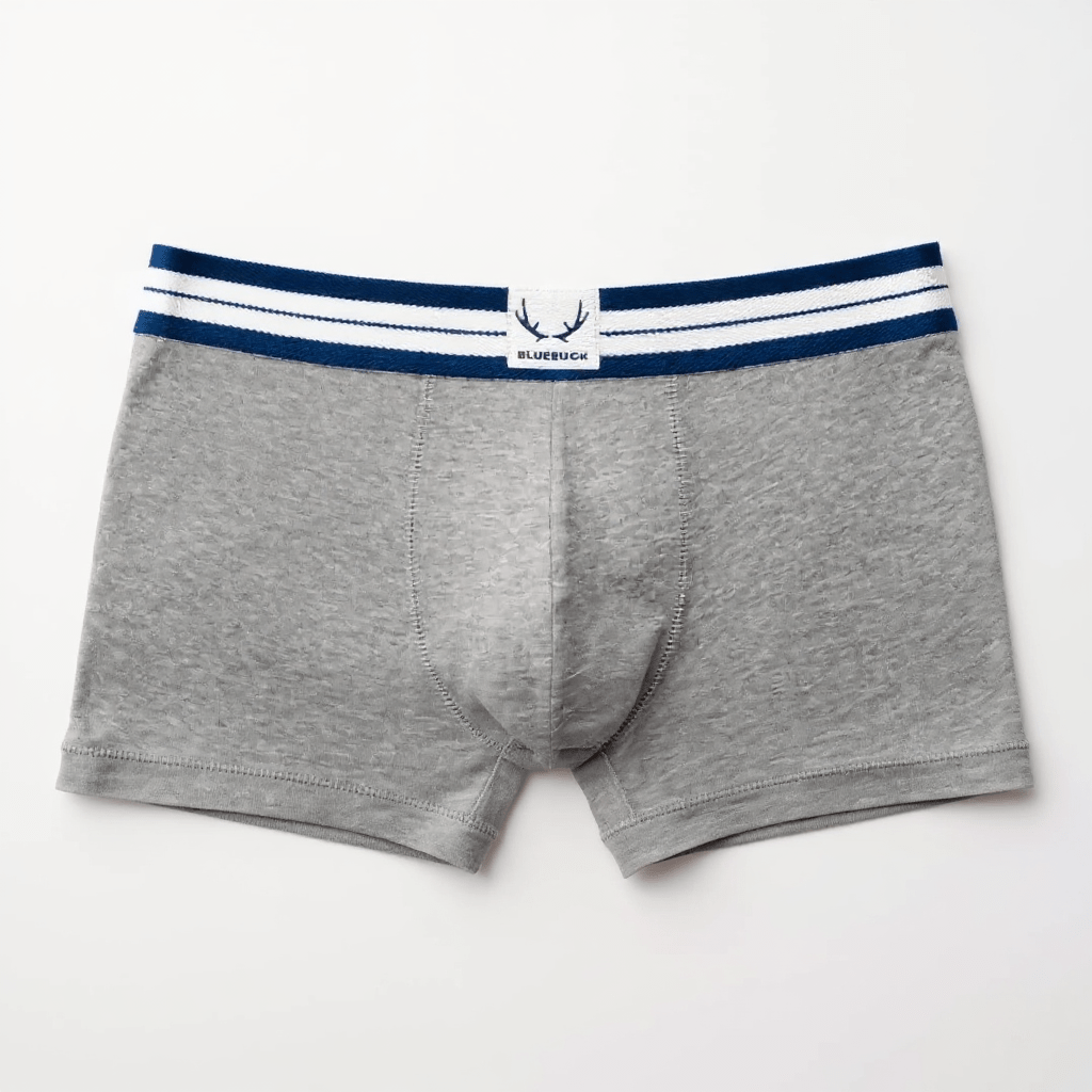 Boxer homme gris en coton bio - BLUEBUCK