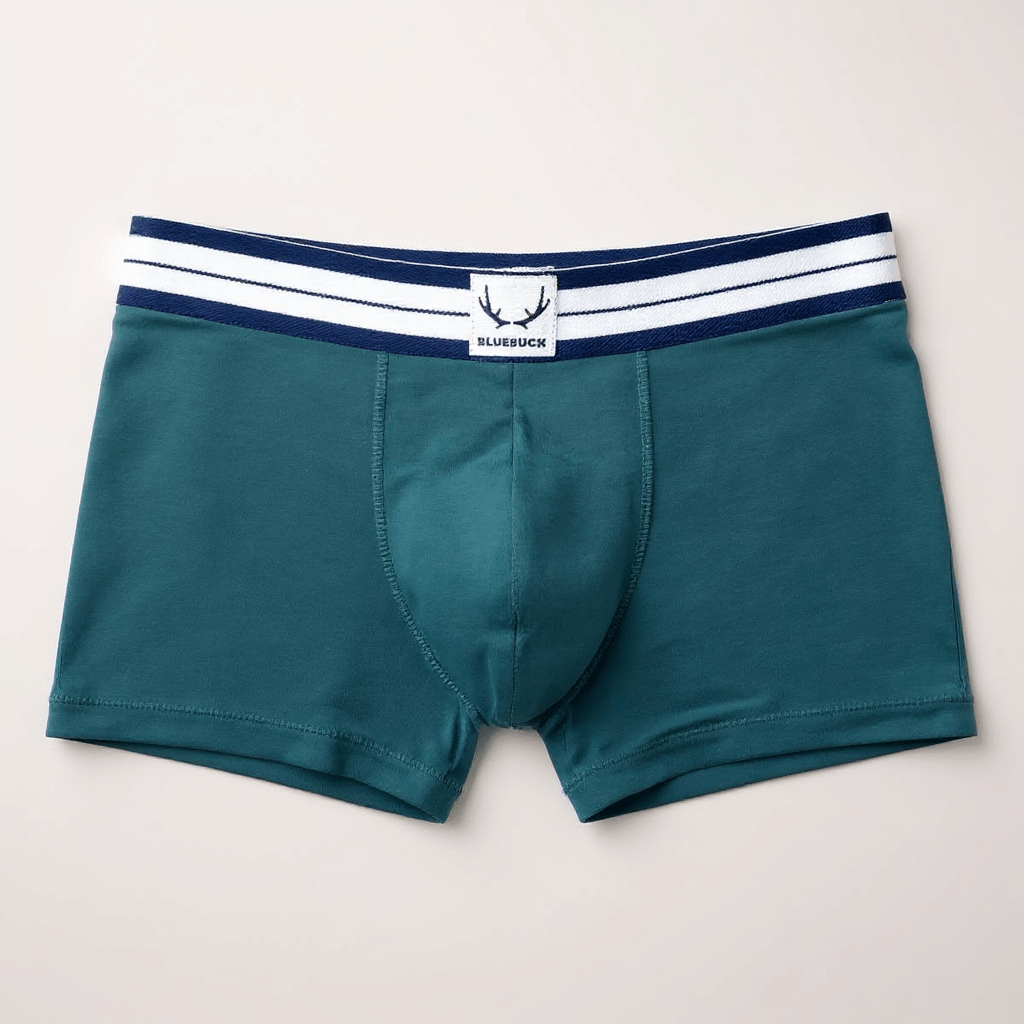 Boxer homme vert océan en coton bio - BLUEBUCK