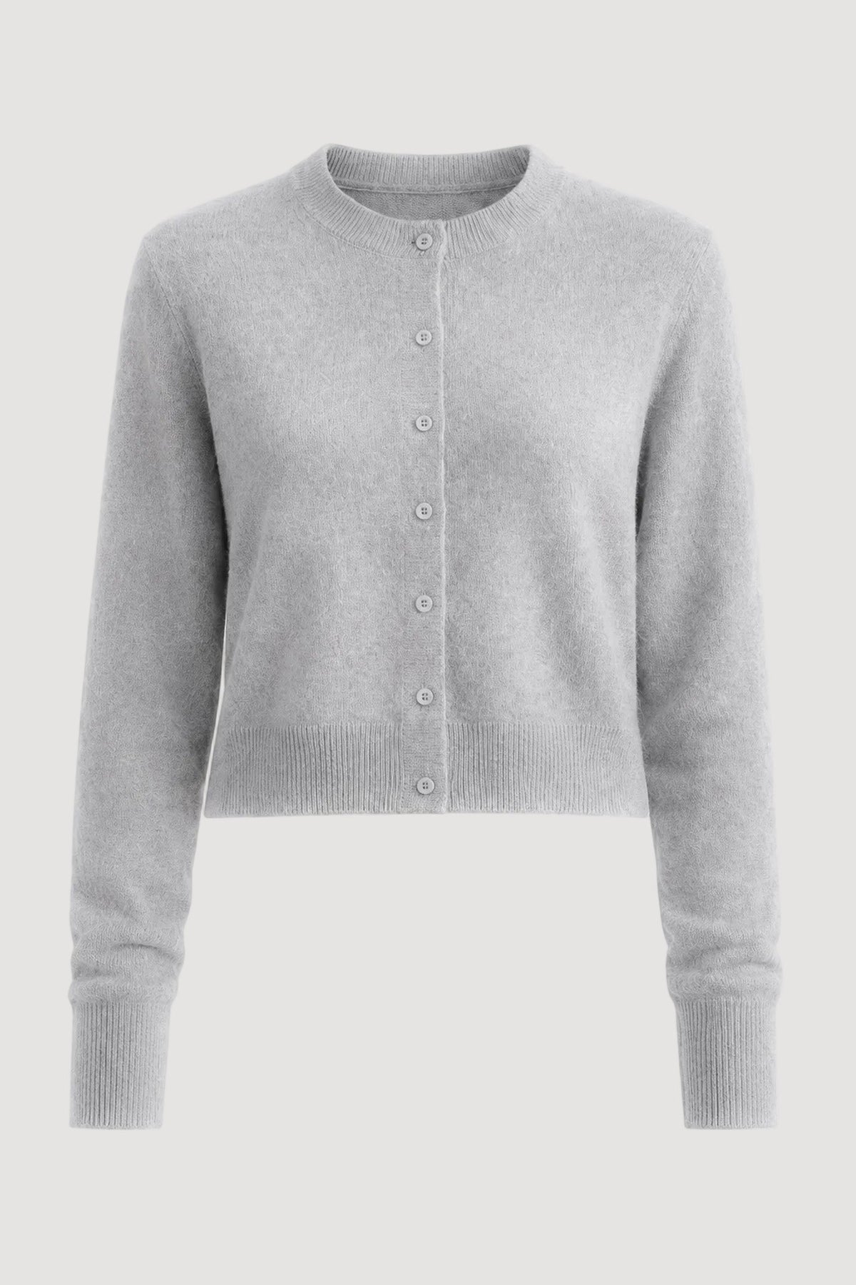 Graue Strickjacke aus 100% Merinowolle von Pura Clothing