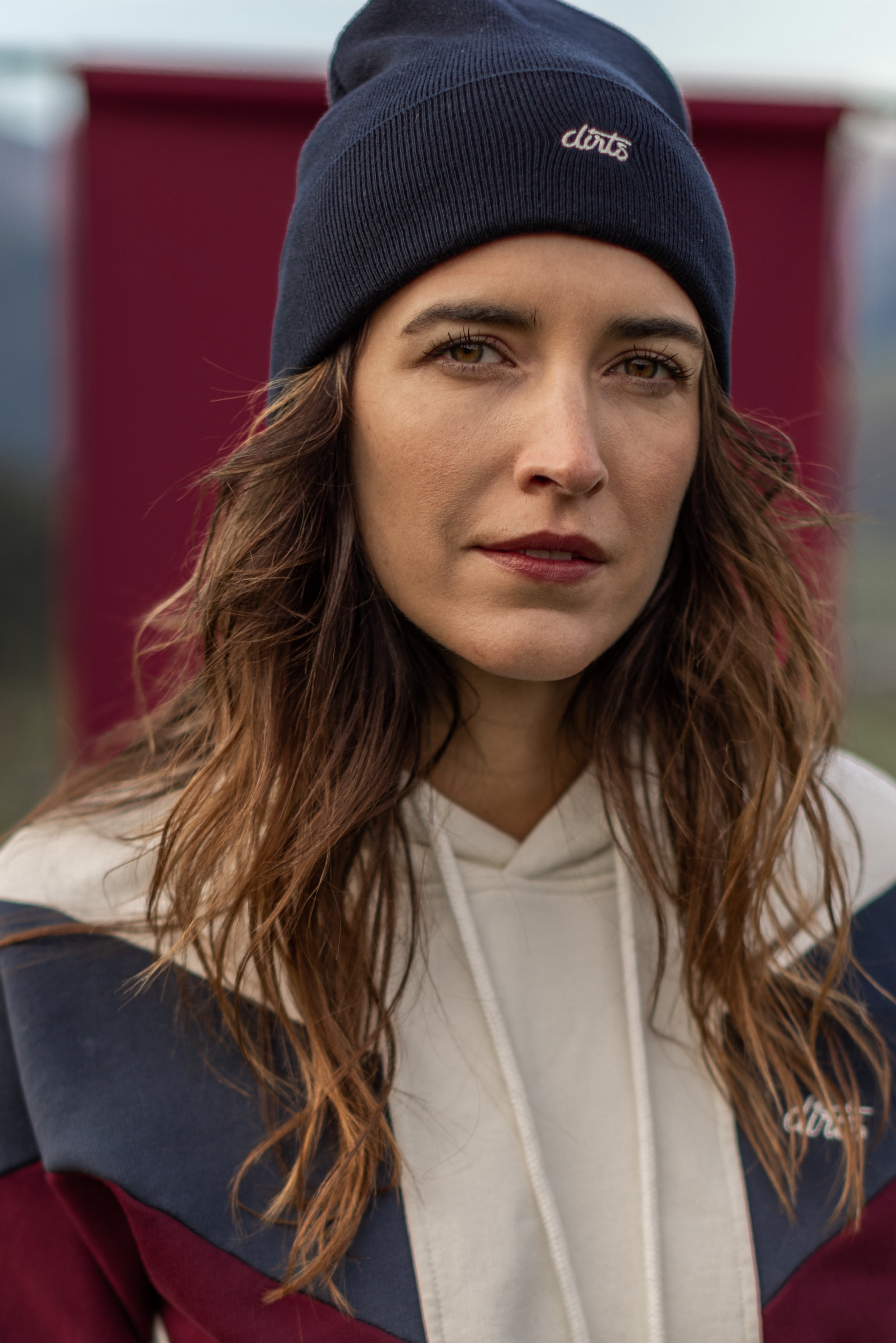 Dunkel-blaue Beanie Classic aus 100% Bio-Baumwolle von DIRTS