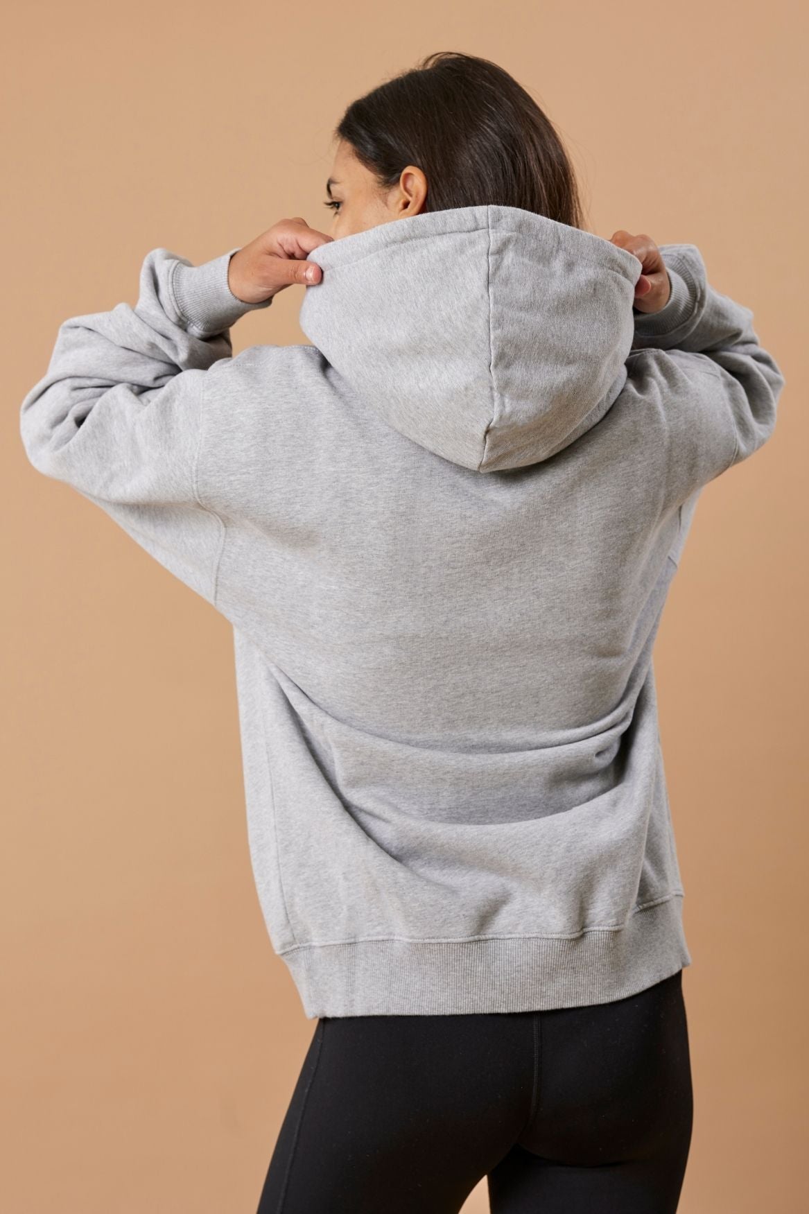 College Hoodie Organic Cotton - Grey Melange - Narah Soleigh