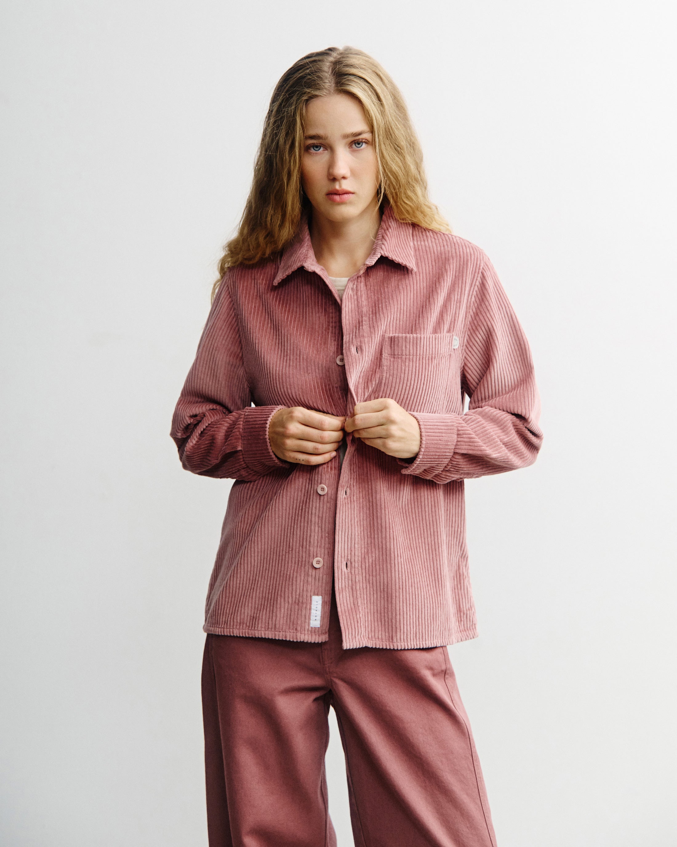 Pinkes Hemd Cord aus Bio-Baumwolle von Rotholz